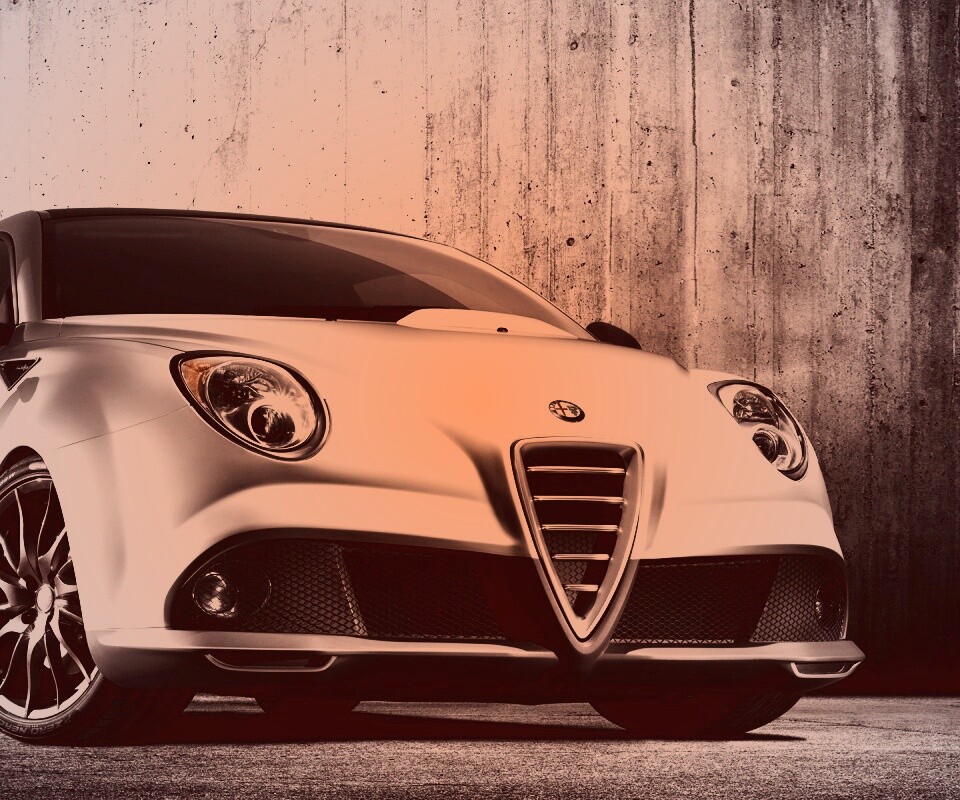 Alfa-Romeo вид спереди обои