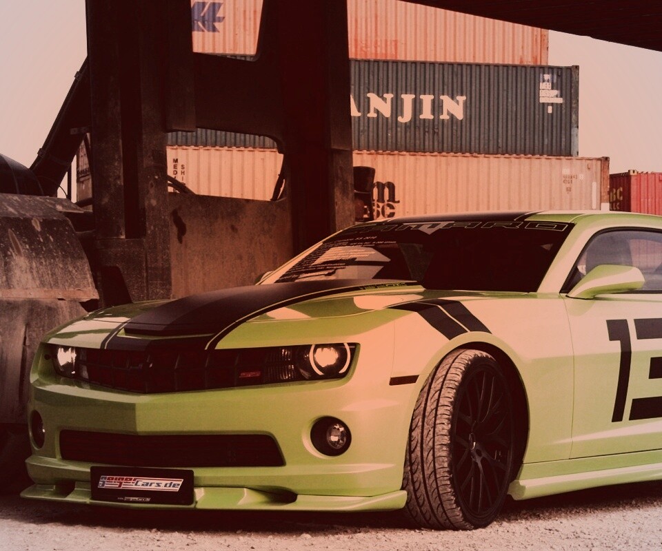 Шевролет камаро зеленый обои