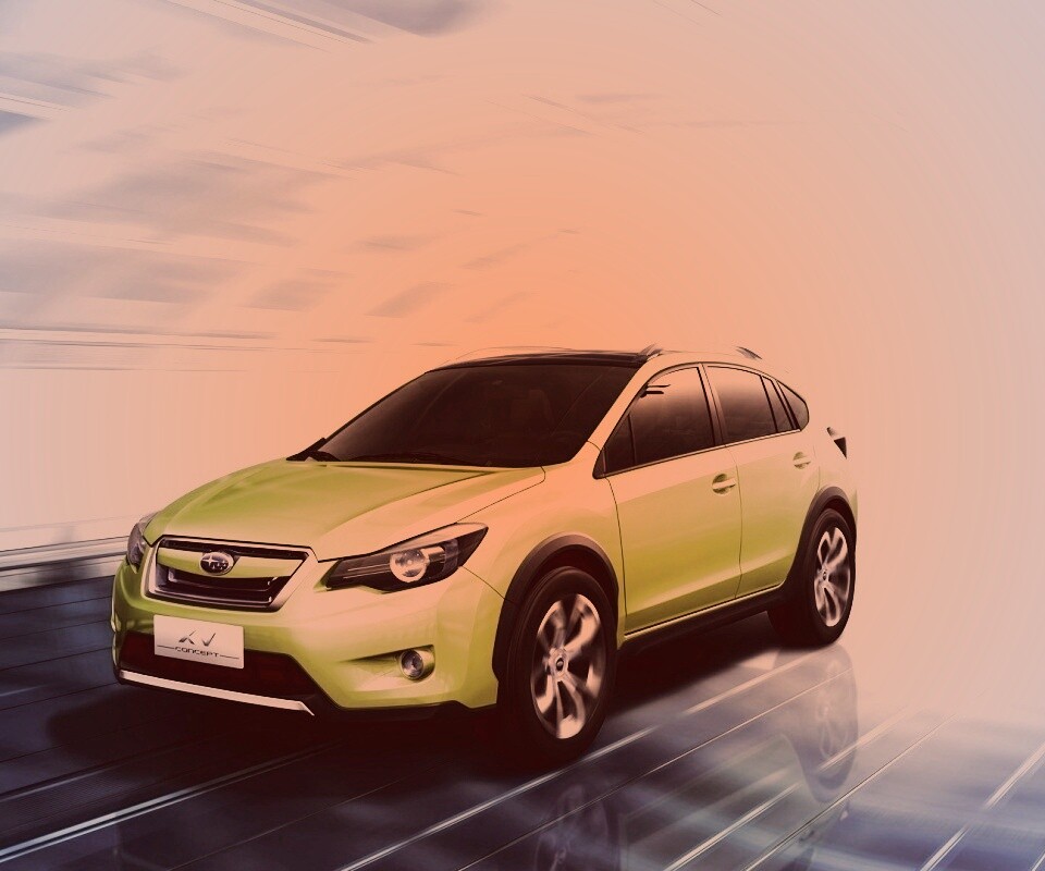 Субару в тоннеле обои