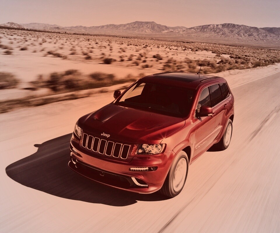 Красный Jeep обои