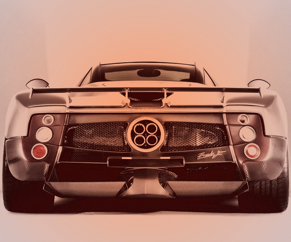 Pagani Zonda сзади обои