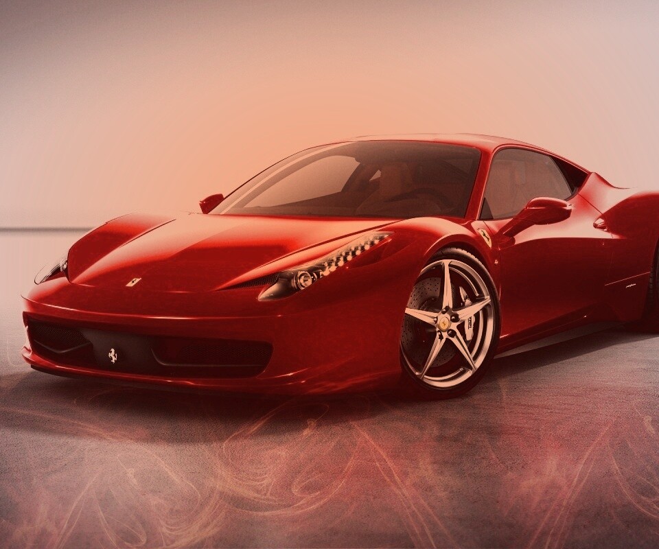 Огненный феррари обои