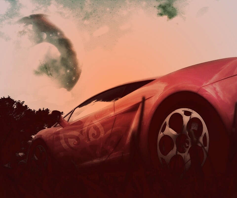 Lamborghini на другой планете обои