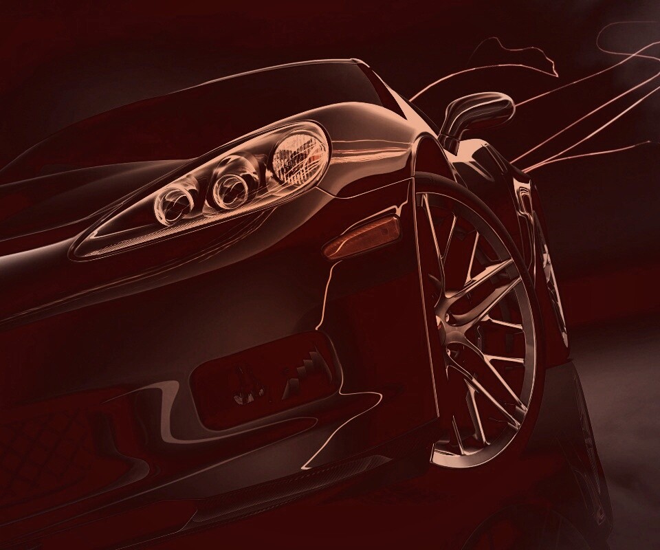 Чёрное авто обои