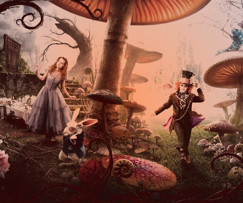 Алиса в стране чудес обои