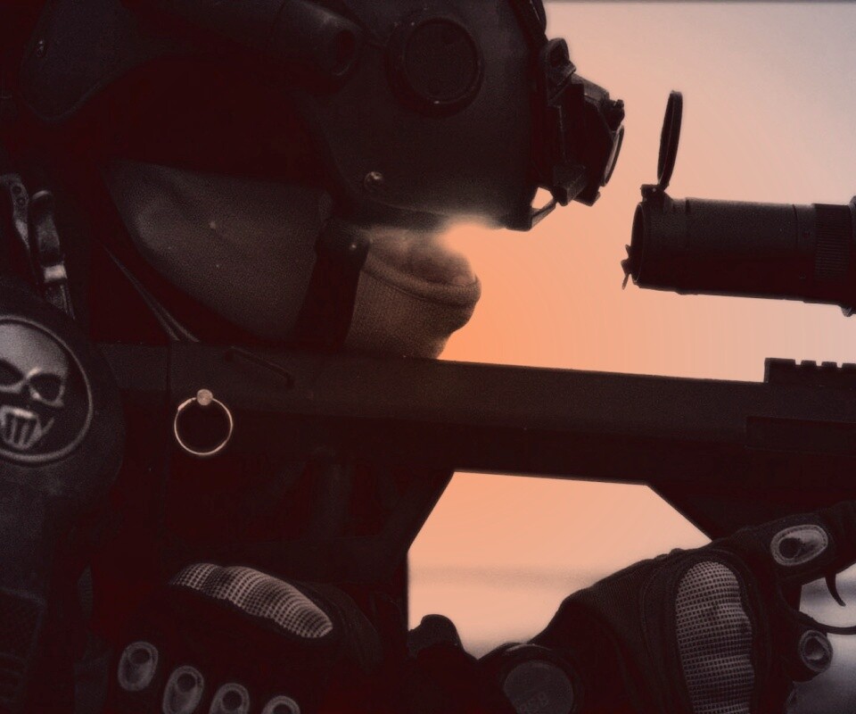 Снайпер за работой обои