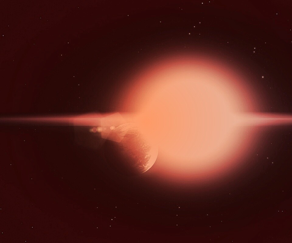 Планета на фоне звезды обои