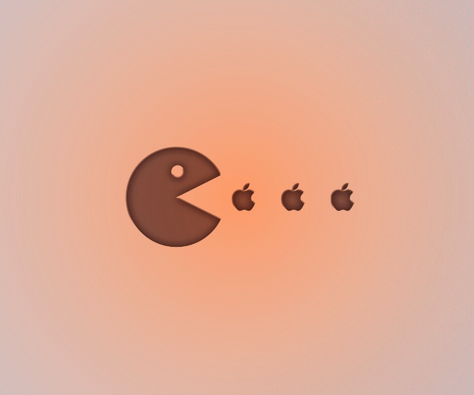 Пэкмен против Apple обои