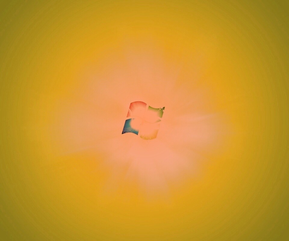 Сочный зеленый логотип Windows 7 обои