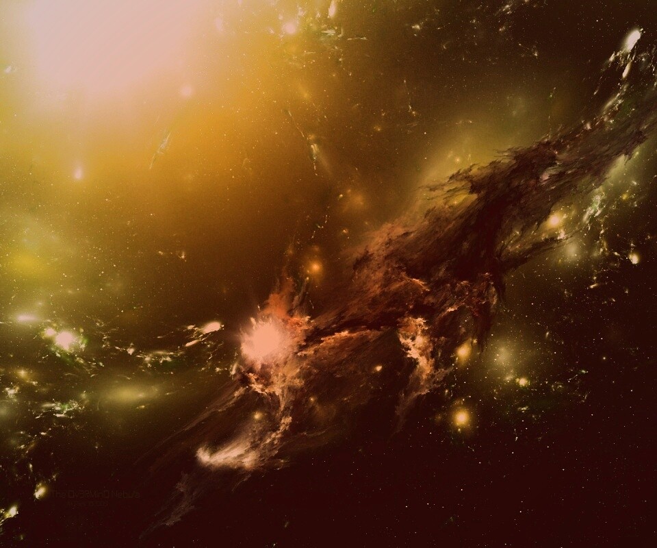 Зеленая туманность обои