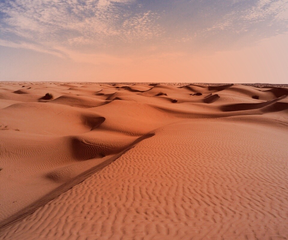 Пустыня до самого горизонта обои