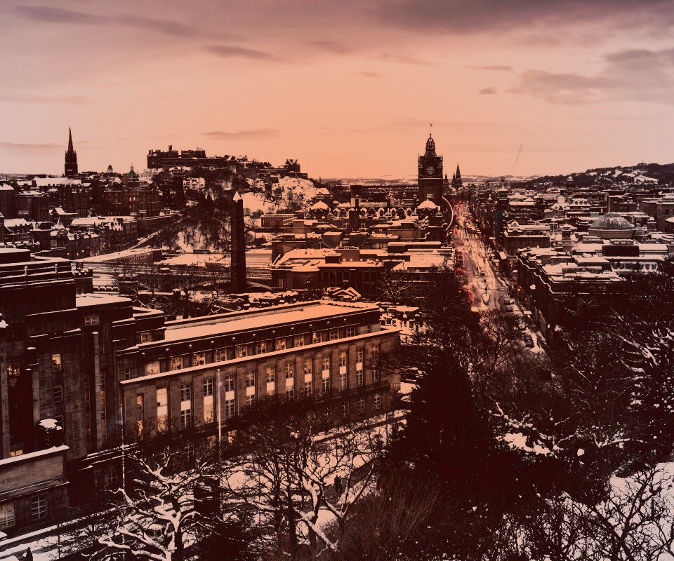 Вид на Эдинбург обои