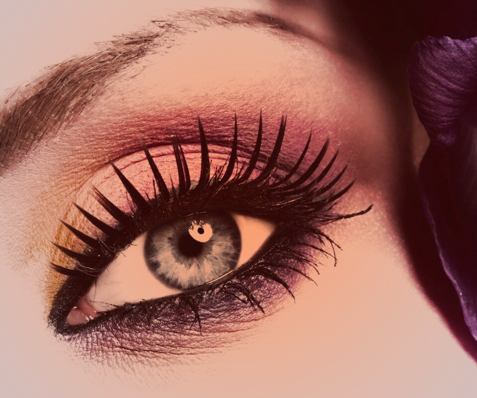 Макияж и цветок обои