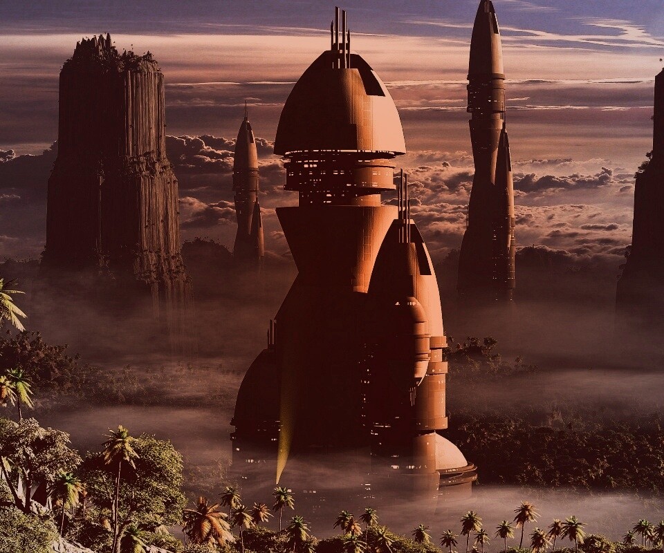 Город будущего обои