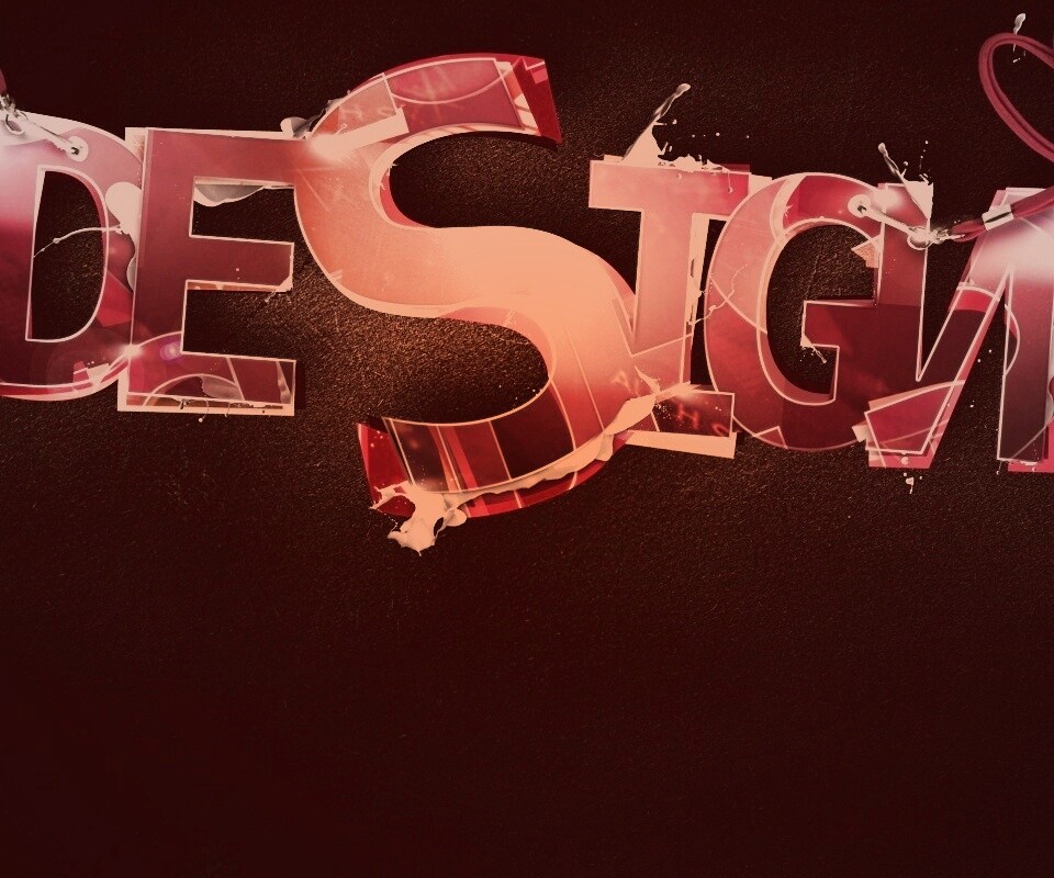 Надпись Design обои