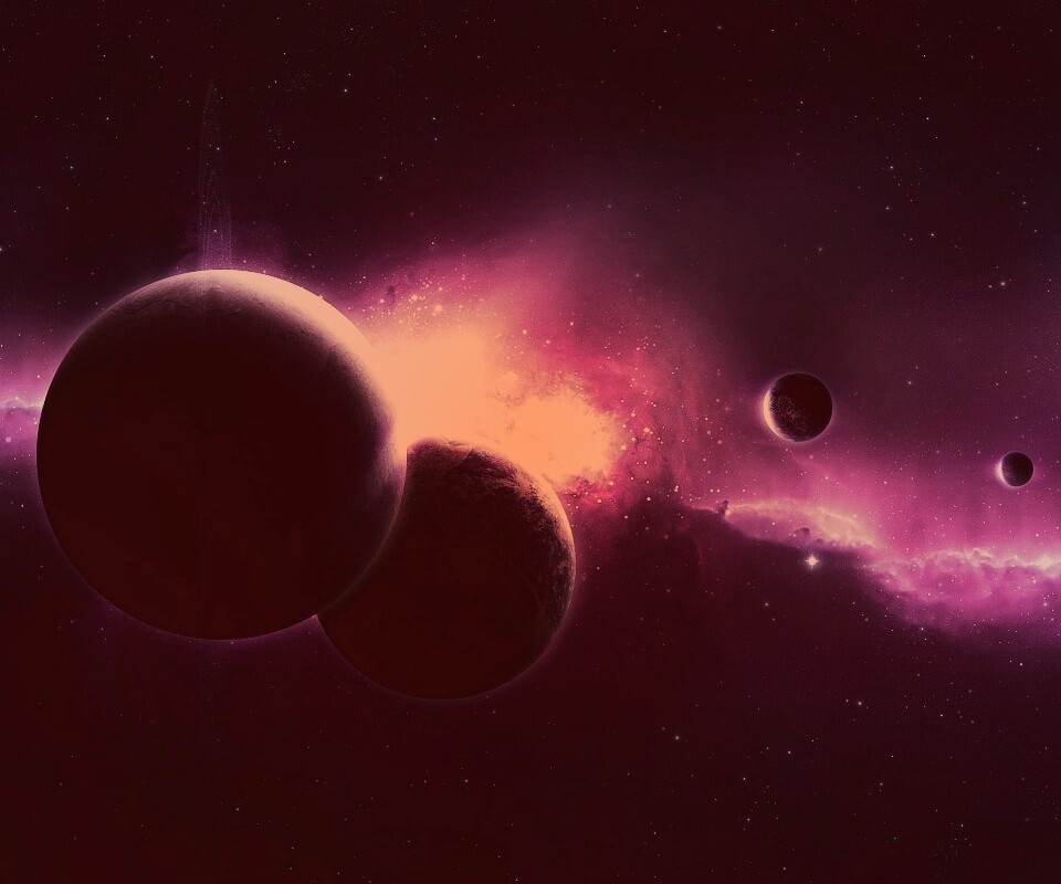 Фиолетовая вселенная обои