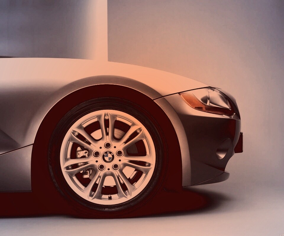 Переднее колесо автомобиля БМВ обои