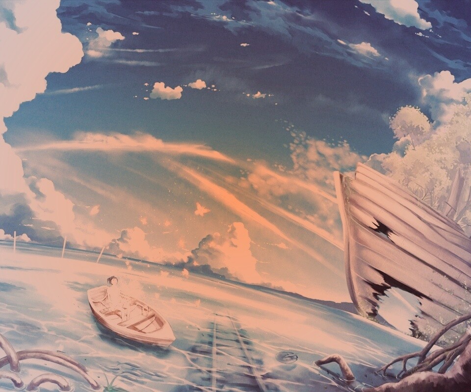 В лодке обои