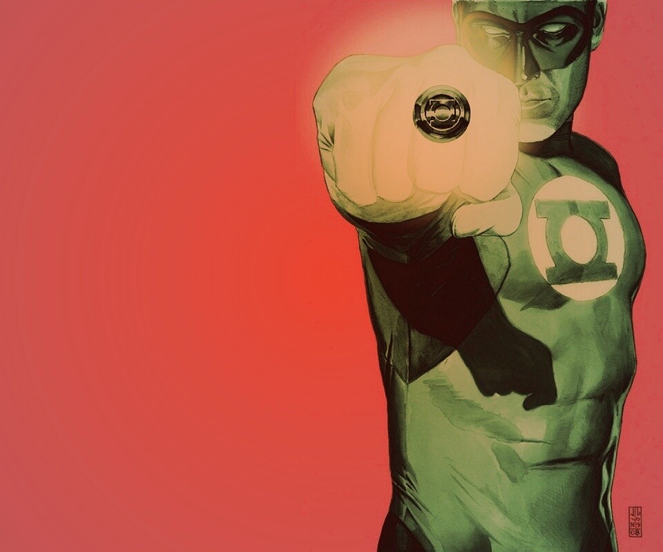 Зелёный фонарь рисунок обои