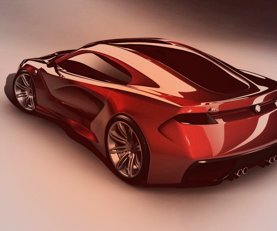 Красный концепт BMW обои
