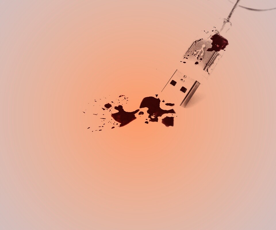 Кровавый usb обои