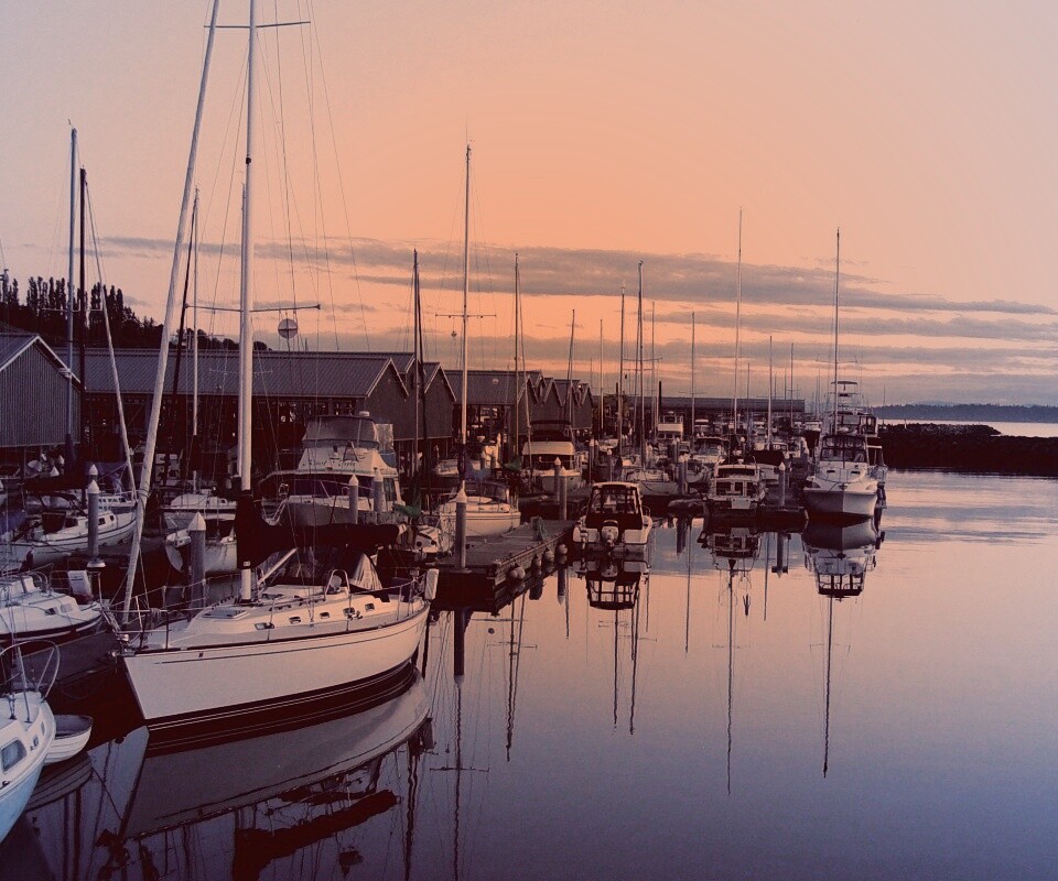 Лодочная пристань обои