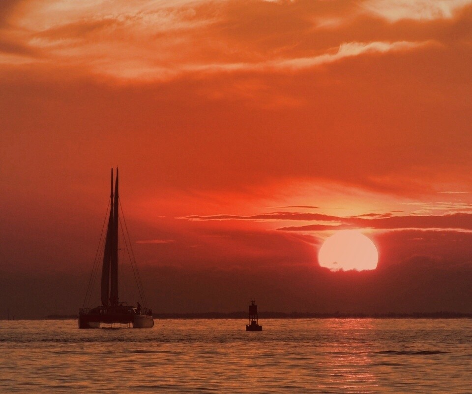 Празднование заката обои