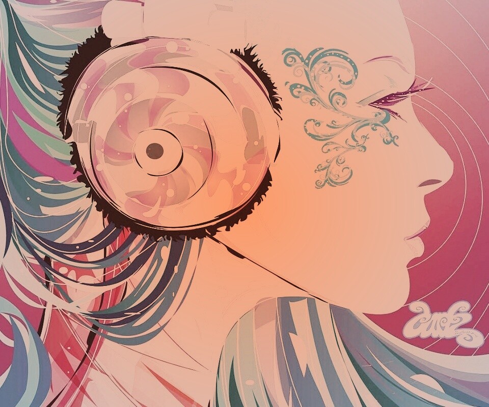 Стильная абстрактная девушка обои