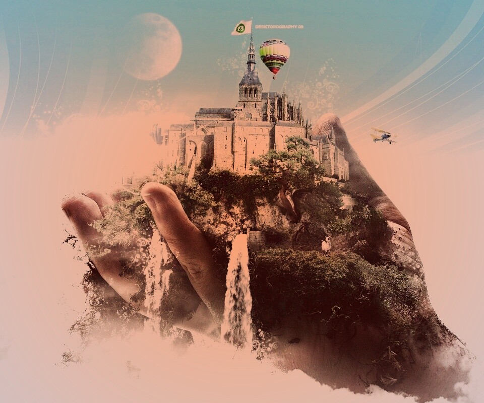 Замок в руке обои