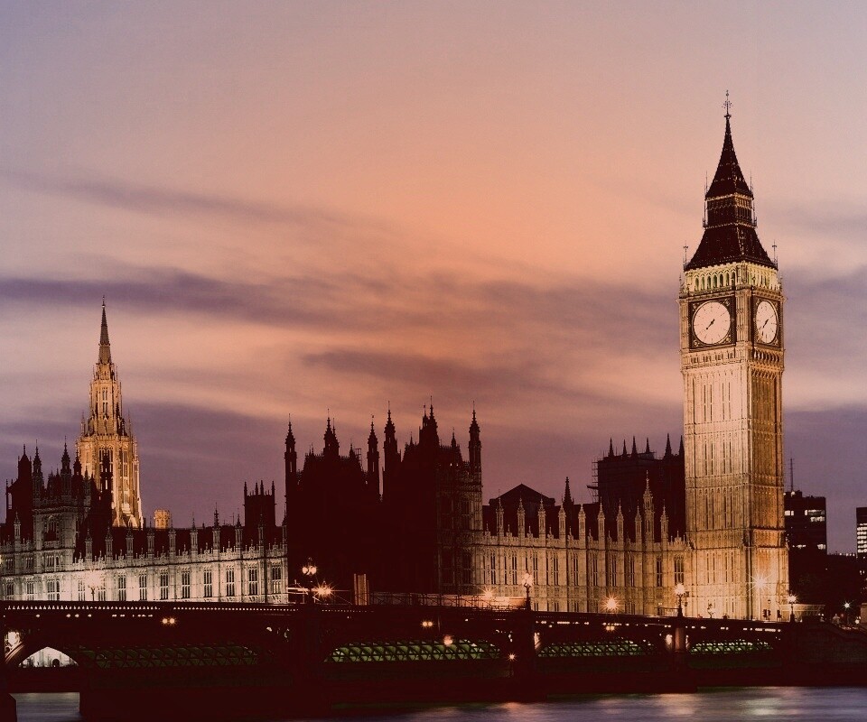 Биг Бен и здание парламента ночью обои