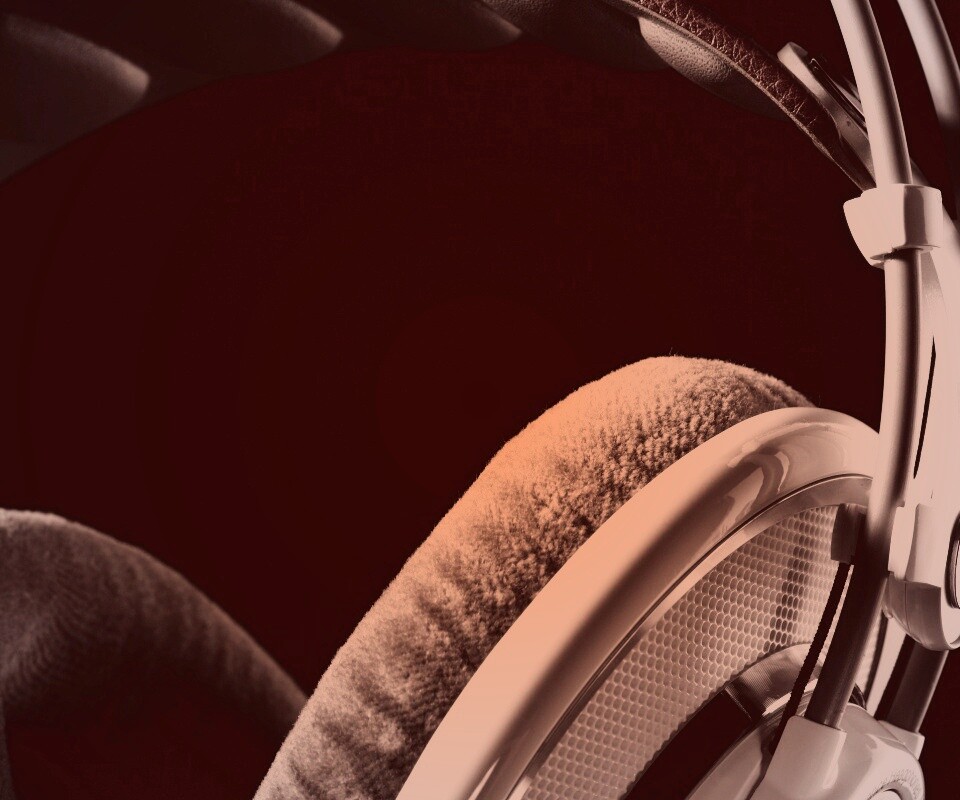 Серые наушники обои