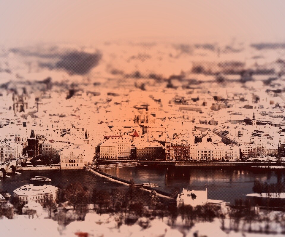 Вид на город обои