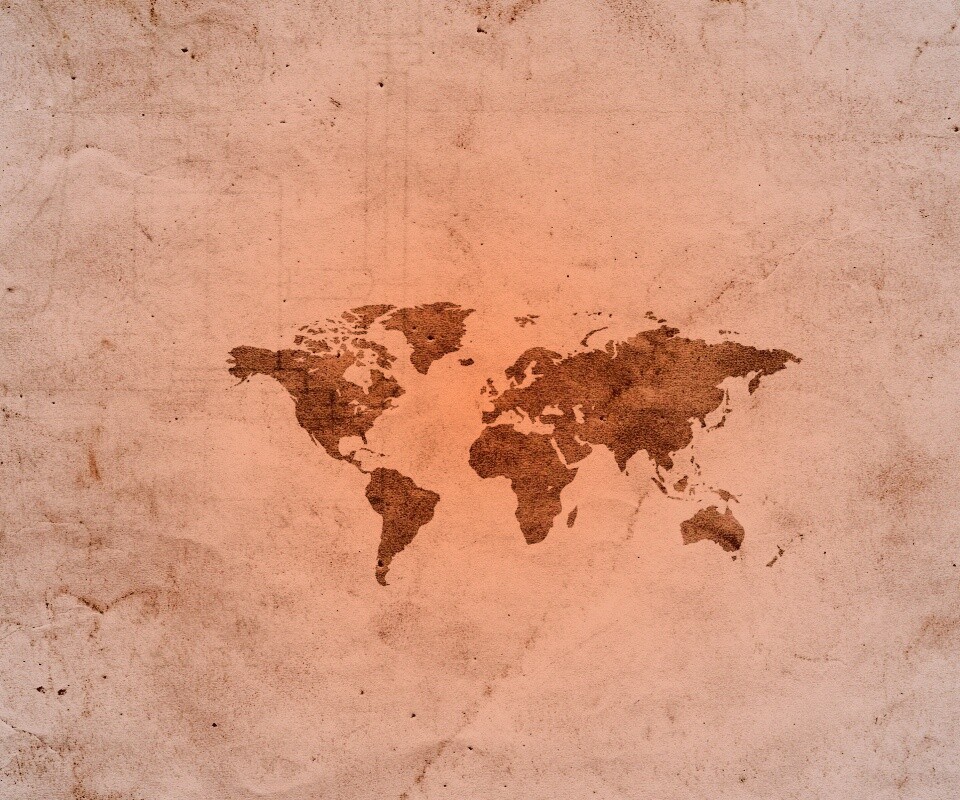 Карта мира на старой бумаге обои