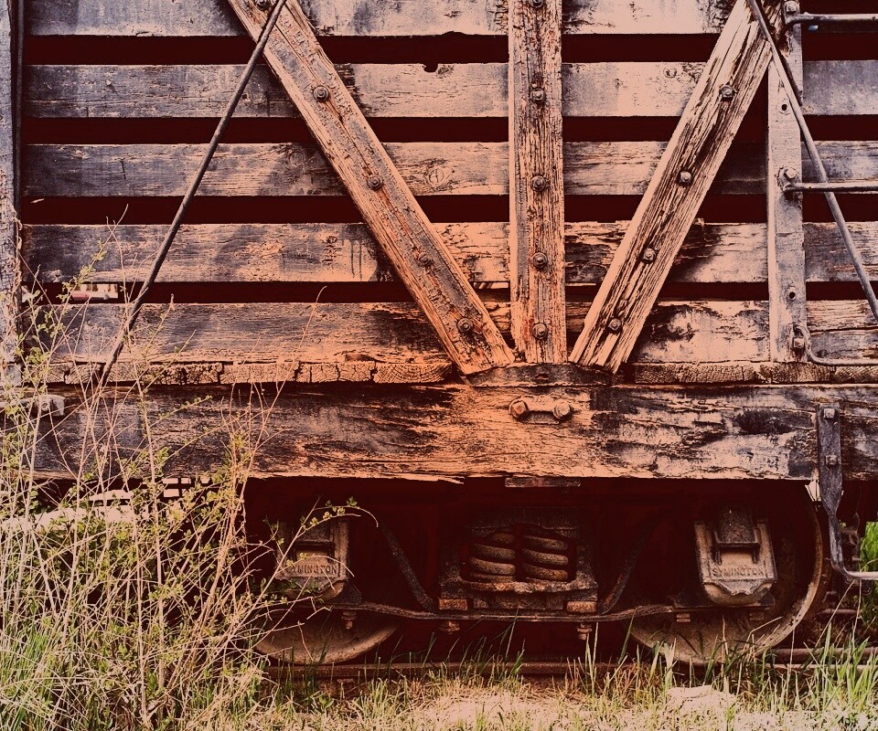 Старый грузовой вагон обои