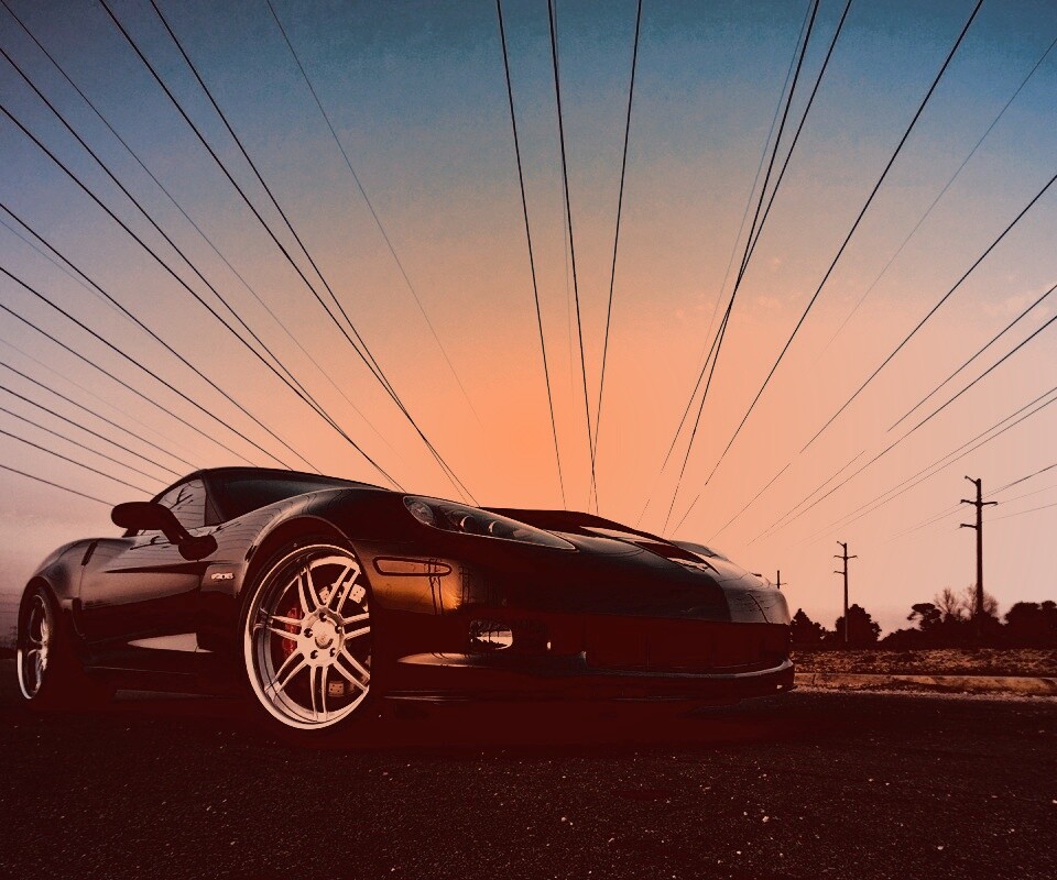 Чёрное авто обои