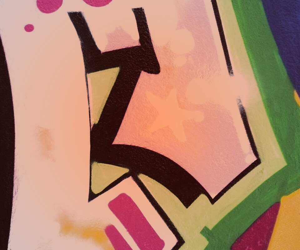 Блик на граффити обои