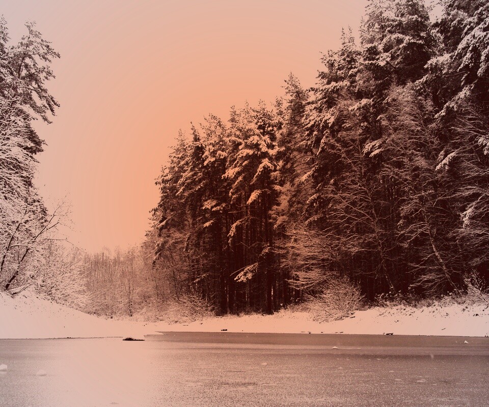 Зимняя дорога обои