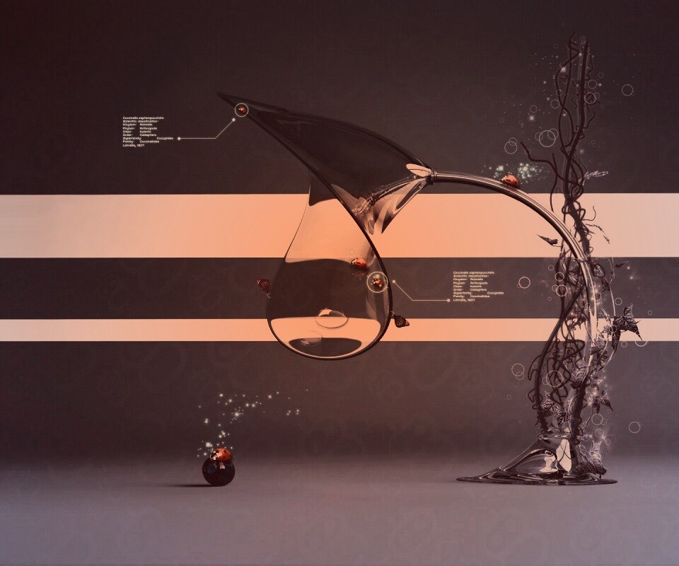 Футуристическая стеклянная лампа обои