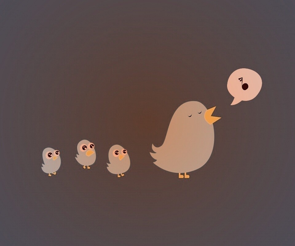 Поющая птица обои