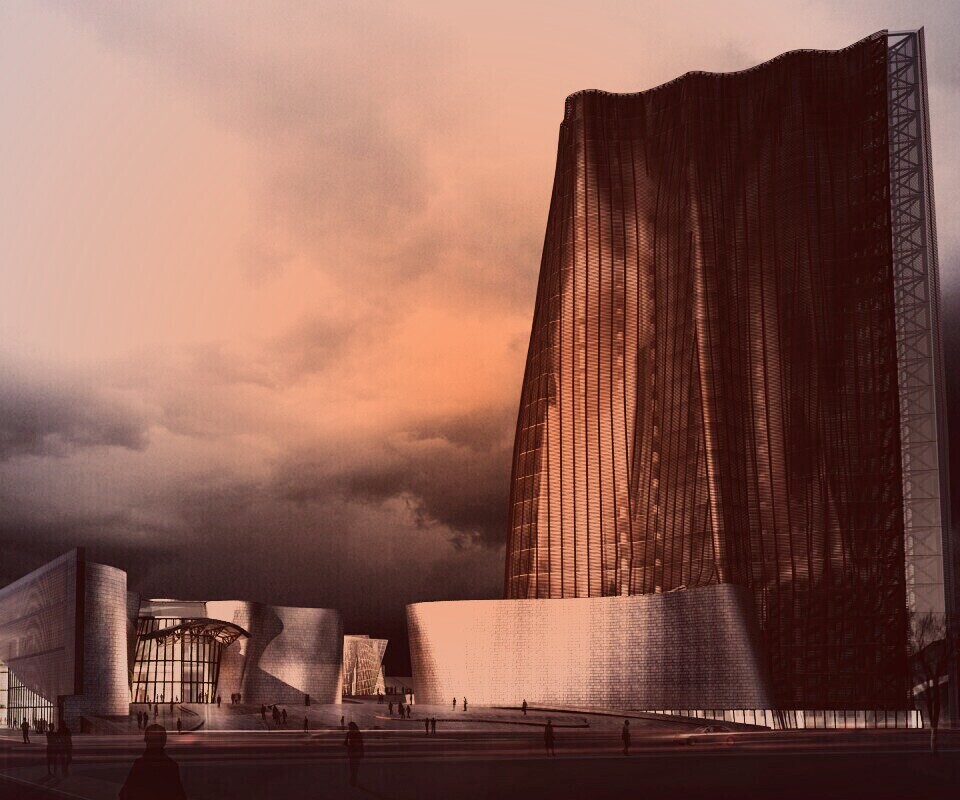 Здание обои