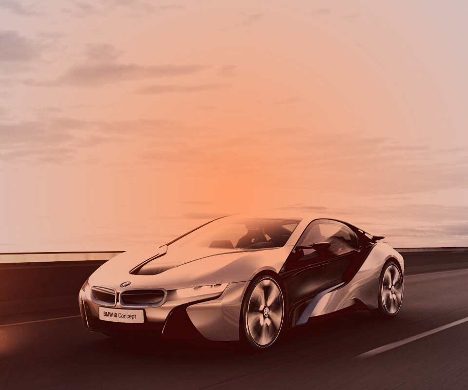 Концепт БМВ на дороге обои