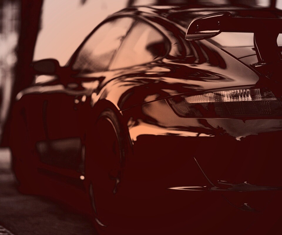 Черный порш обои