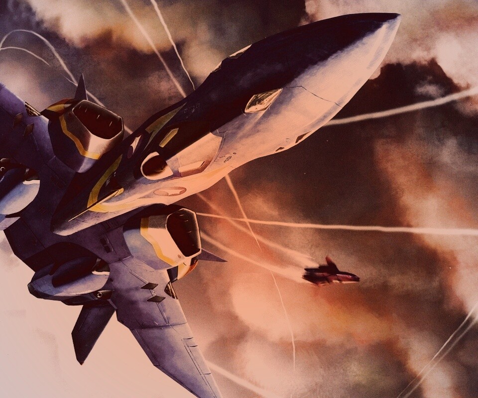 Фантастический самолёт делает бочку обои