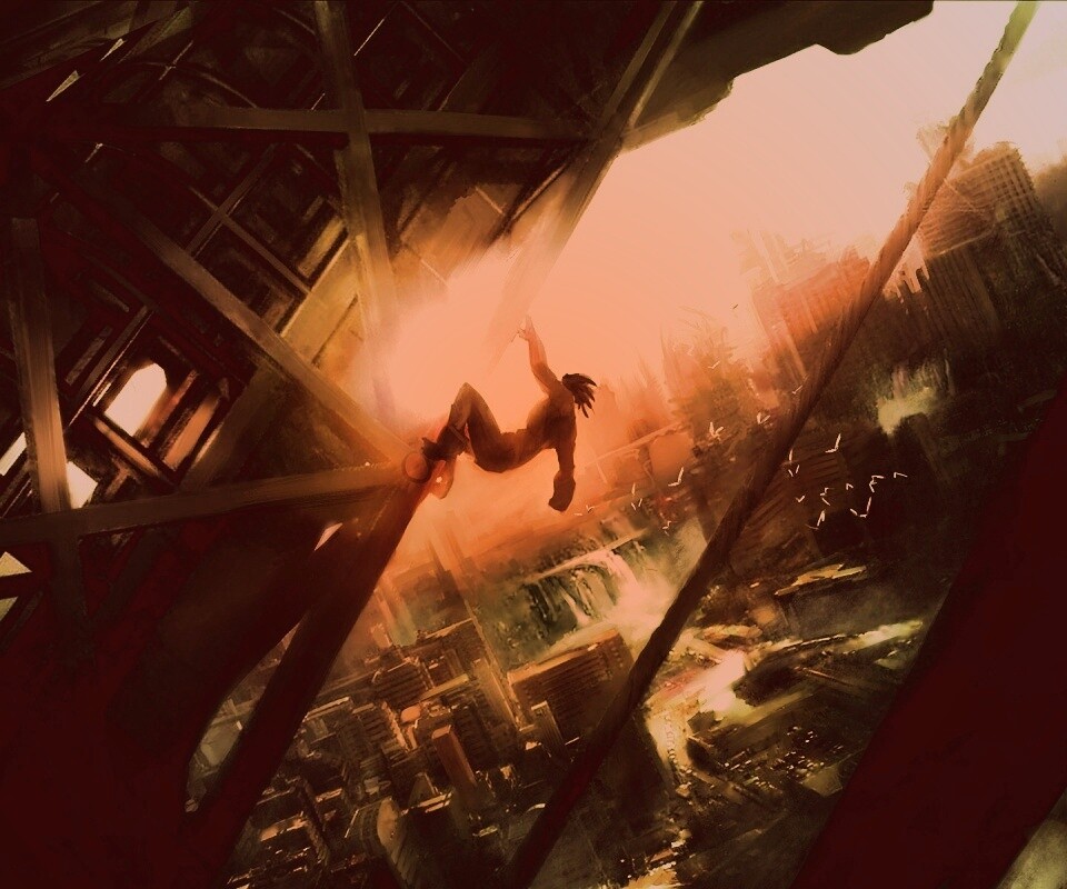 Мутант в постапокалиптическом городе обои