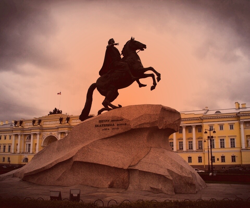Медный Всадник в Питере обои