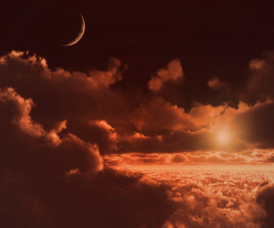 Над облаками обои