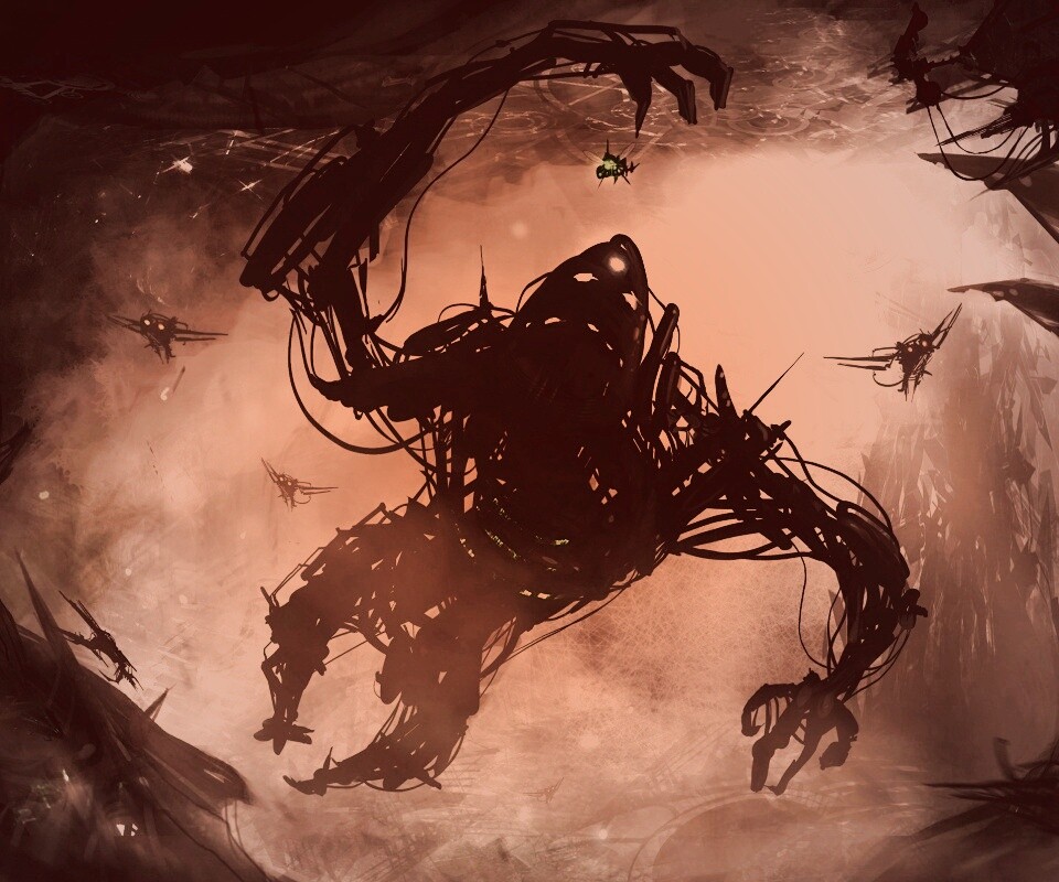 Подзёмный темный монстр обои