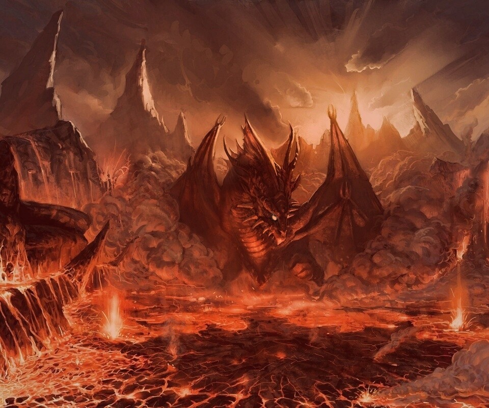 Огненный дракон обои