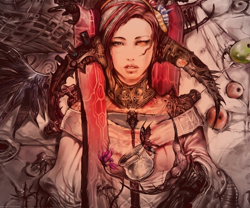 Странная девушка обои