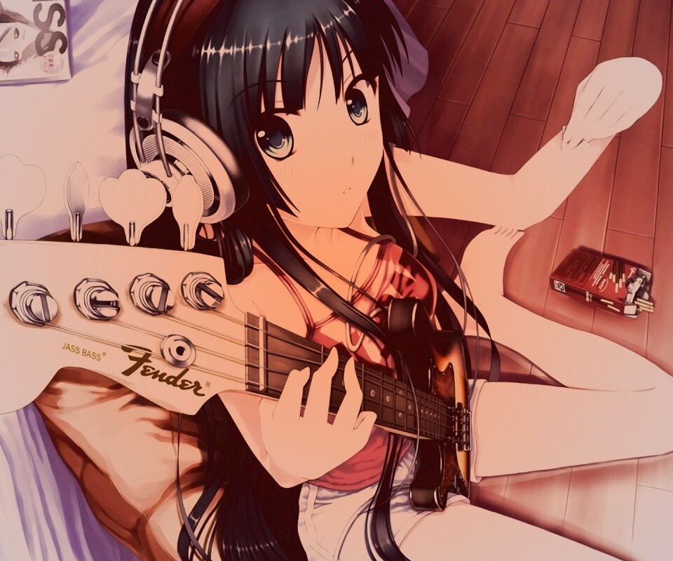 Лоли с гитарой обои